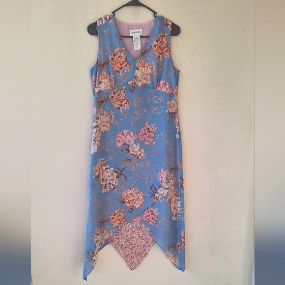 Chadwicks Floral Asymmetrical Pullover Women's Dress Size 8p - Picture 1 of 5
